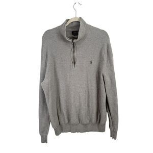Polo Ralph Lauren Pima Cotton Quarter Zip Sweater Preppy Office Mens Size XXL